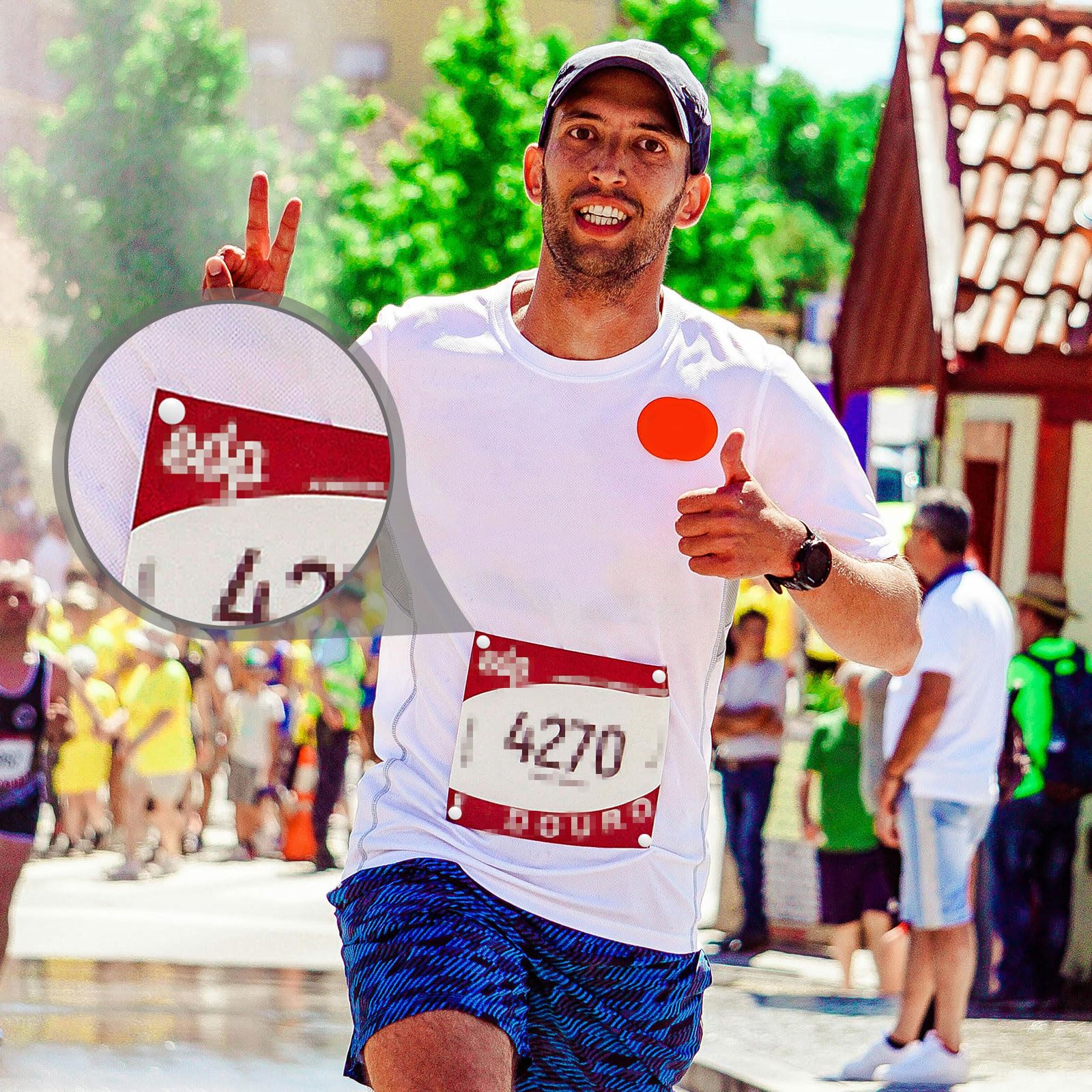 Tinoaly Soporte Números Maratón Corchetes Magnéticos Dorsales 12 Pares para Carreras Ciclismo Triatlón