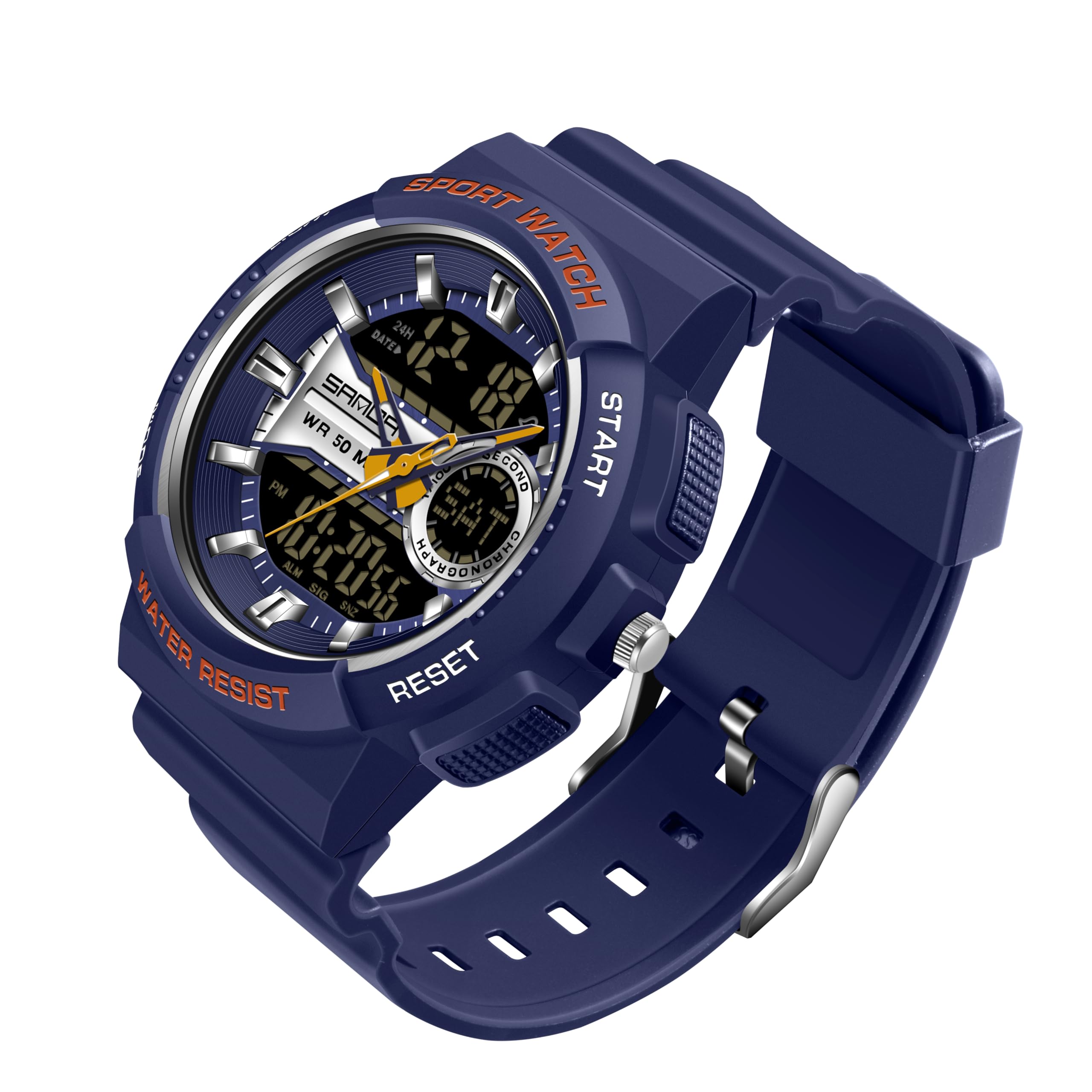 findtime Reloj deportivo unisex, relojes militares para hombres y mujeres, reloj digital resistente al agua para hombres y mujeres, reloj resistente con retroiluminación LED, alarma, cronómetro