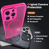 Vista 284 de TOCOL Funda magnética para iPhone 15 Pro Max, protección completa mejorada de la cámara, compatible con Magsafe, protección contra caídas, funda