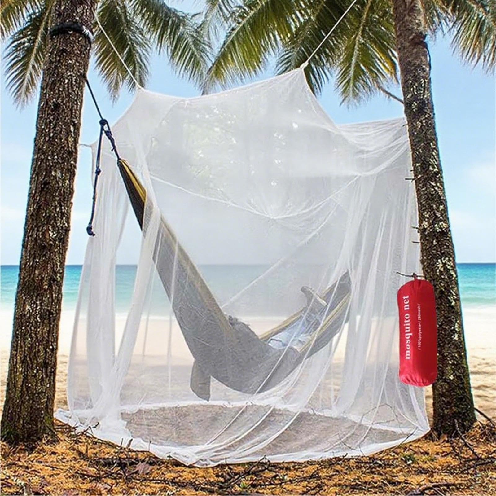 Zanzariera Da Campeggio Copertura Traspirante Grande Pieghevole Portatile | Rete Antimosche Per Amaca Per Campeggio Amaca Sedia Balcone Portico Altalena Camper Viaggio Casa Giardino