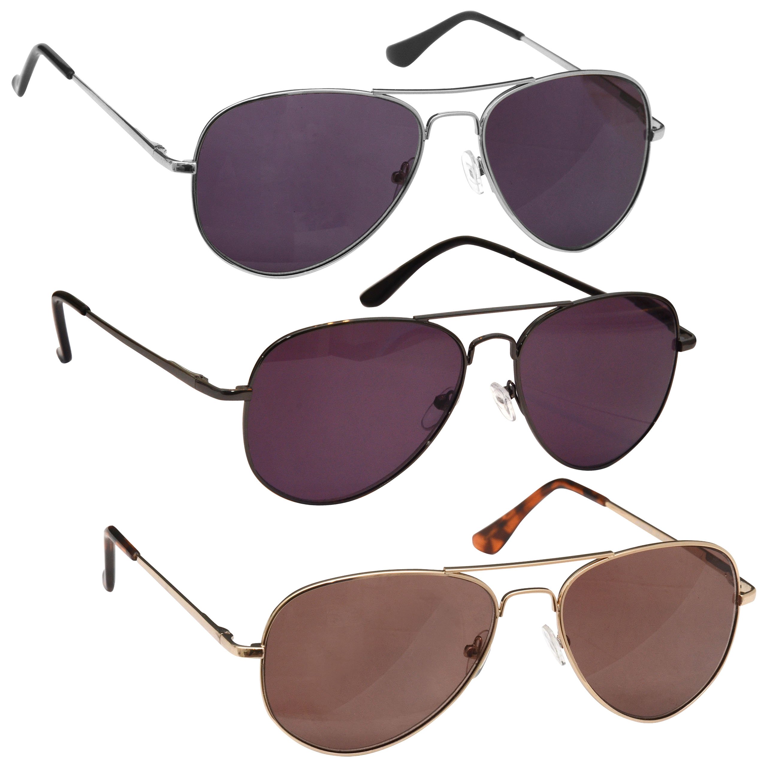 The Reading Glasses Company Gafas De Lectura Plata Oro Pistola De Metal Gris Lectores De Sol Valor Pack 3 Hombres Mujeres Sss8-897 +2,00 3 Unidades 88 g