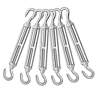 Vista 18 de 3 piezas tensor M5 de ojo a ojo de acero inoxidable 304, tensor de cable de alambre de tensión de alta resistencia para barandilla de cable, kit