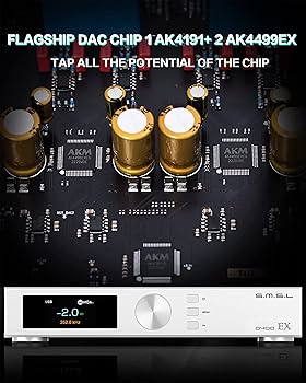 SMSL D400EX DAC MQA & MQA-CD Certification USB Bluetooth 5.0 1pcs AK4191+2pcs AK4499EX Flagship Decoder Chips DSD512 XMOS XU316 DAC THD+N<0.00006%