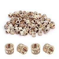 Vista 21 de MroMax Tuercas de inserción moleteadas M2.5, rosca hembra M2.0.197x0.157x0.150 in Tuercas de incrustación de cobre métricas a través de roscado
