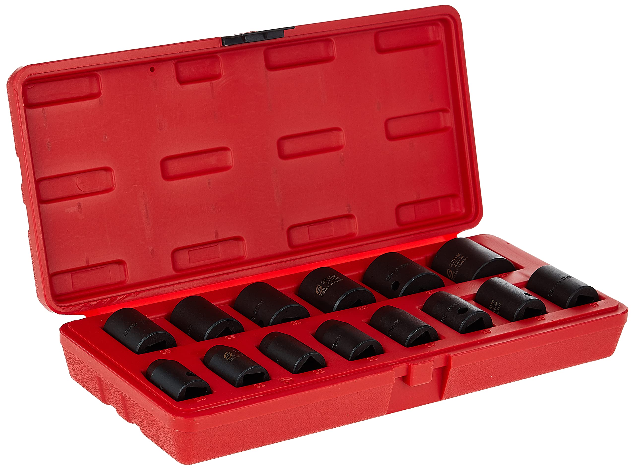 Sunex 2652 14 piezas 1/2-inch disco estándar métricas 6 punto de vaso de impacto Set