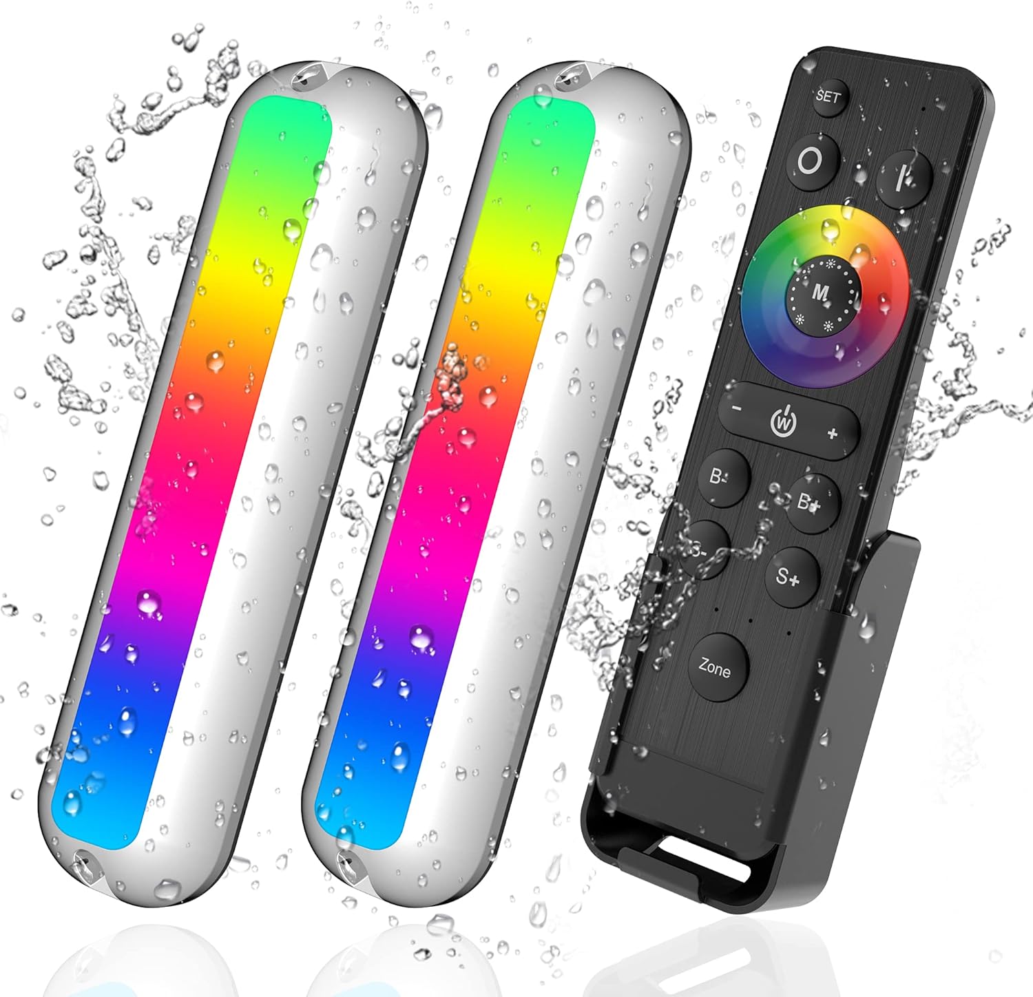 Marine LED Unterwasserlicht IP68 - 12-24V Edelstahl Bootslicht Mit 4 LEDs