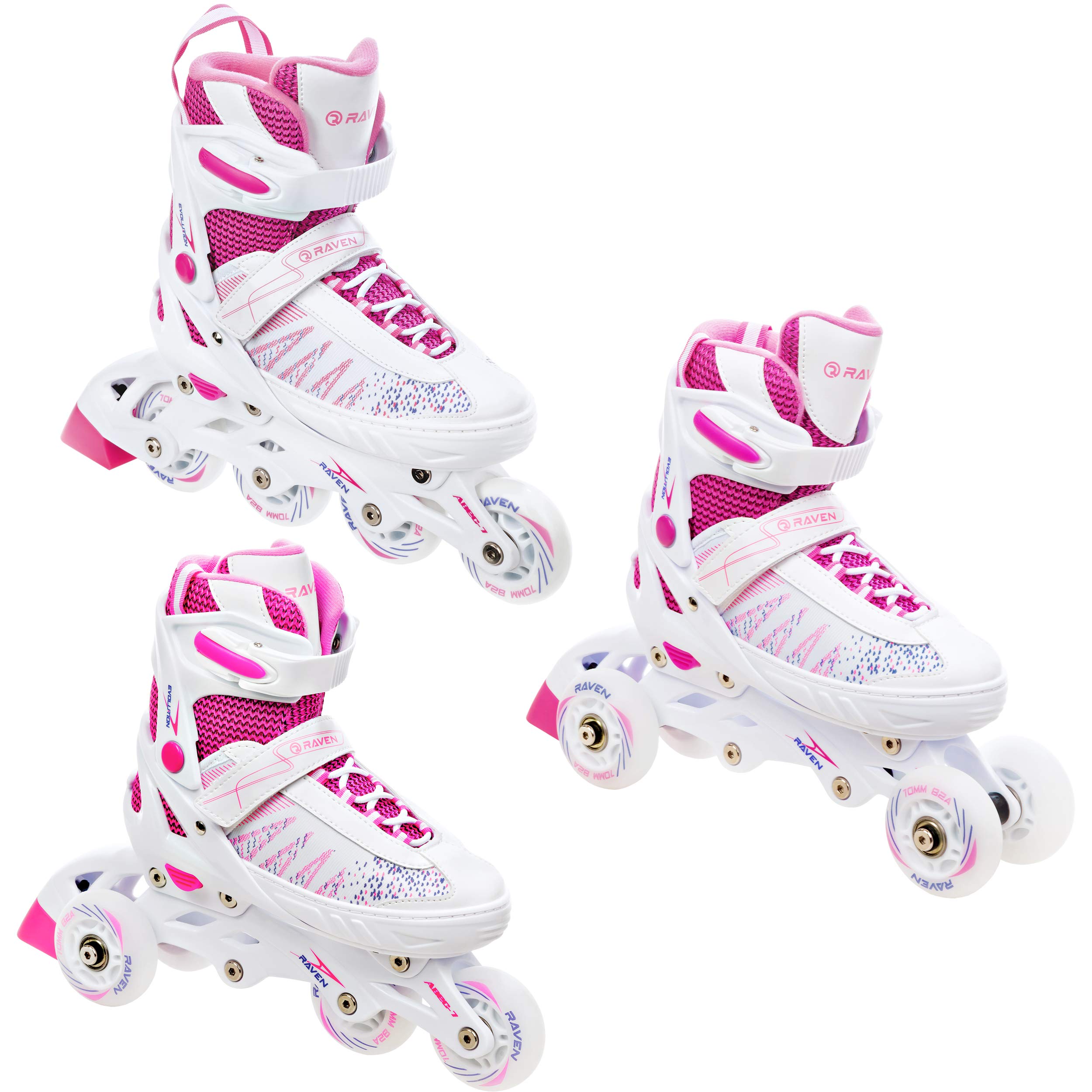 RAVEN 3in1 Inline Skates Pattini in linea Triskates Pattini a rotelle per bambini ragazze regolabili