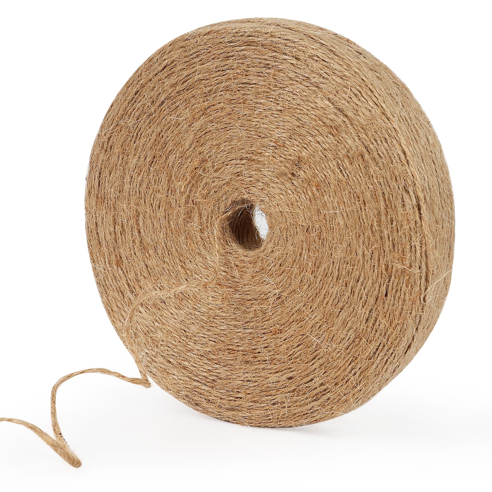 Tenn Well Brown 1.2Mm Jute Garden String, 200M Long Natural Jute Twine String For Gift Wrapping, Gardening Floristry And Crafts Decoration