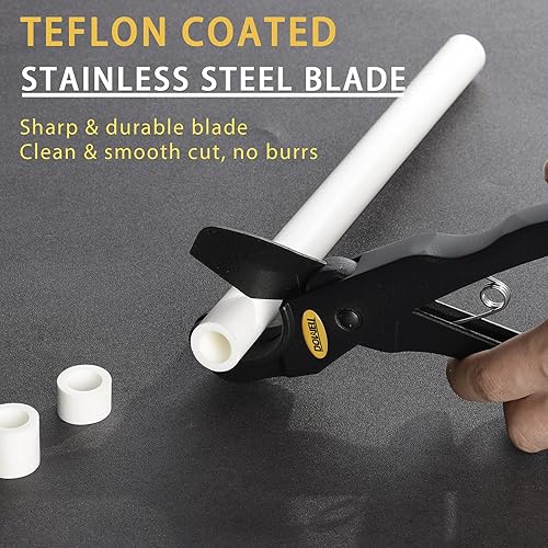 Miniatura 5 de DOWELL Cortador de tubería de PVC Spring Drive Pipe y cortador de tubo Herramienta de corte Hoja de teflón para Pex PVC PPR Tubo de plástico