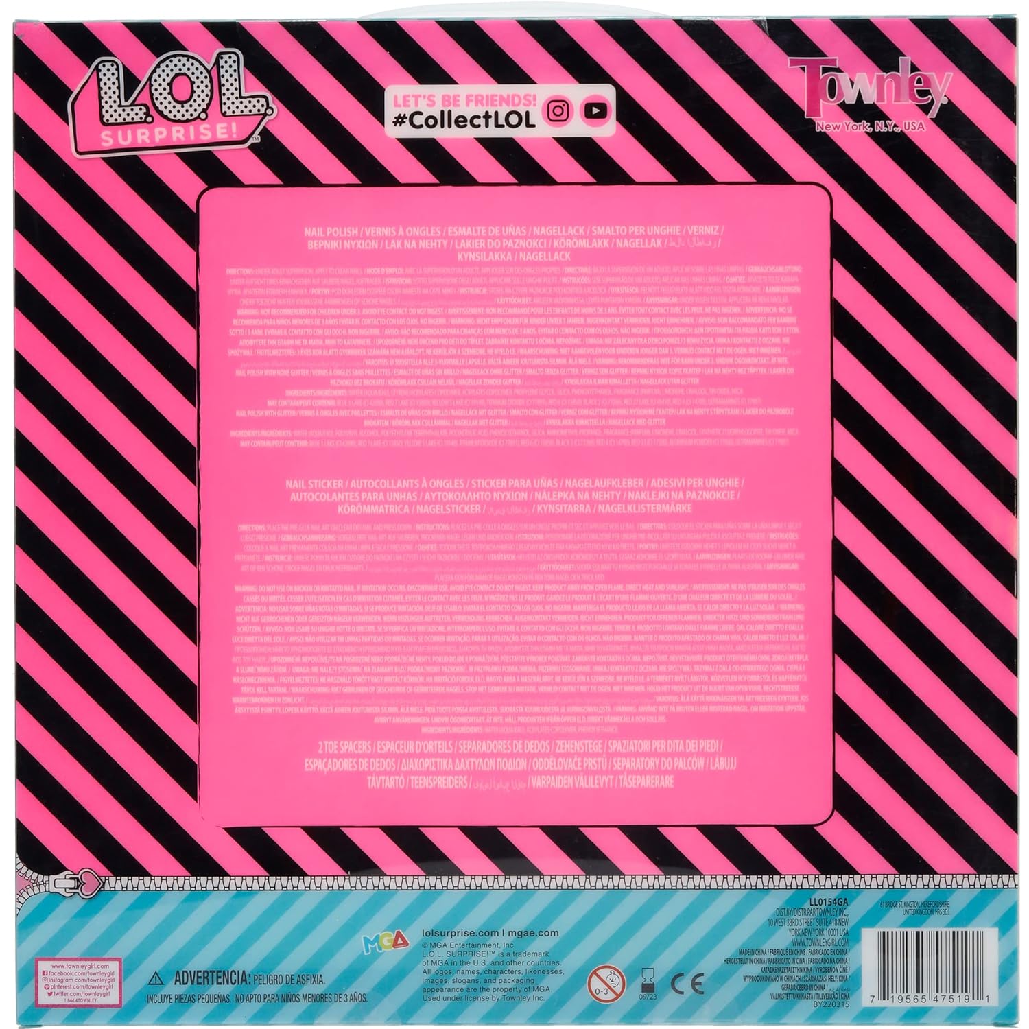 LOL Surprise Girl Peel-Off Nail Polish Activity Set for Girls, Ages 3+ with 15 Nail Polish Colors, Toe Spacers and Nail Stickers, Perfect for Parties, Sleepovers and Makeovers image 9 of 9 B0B2WZHWPN
