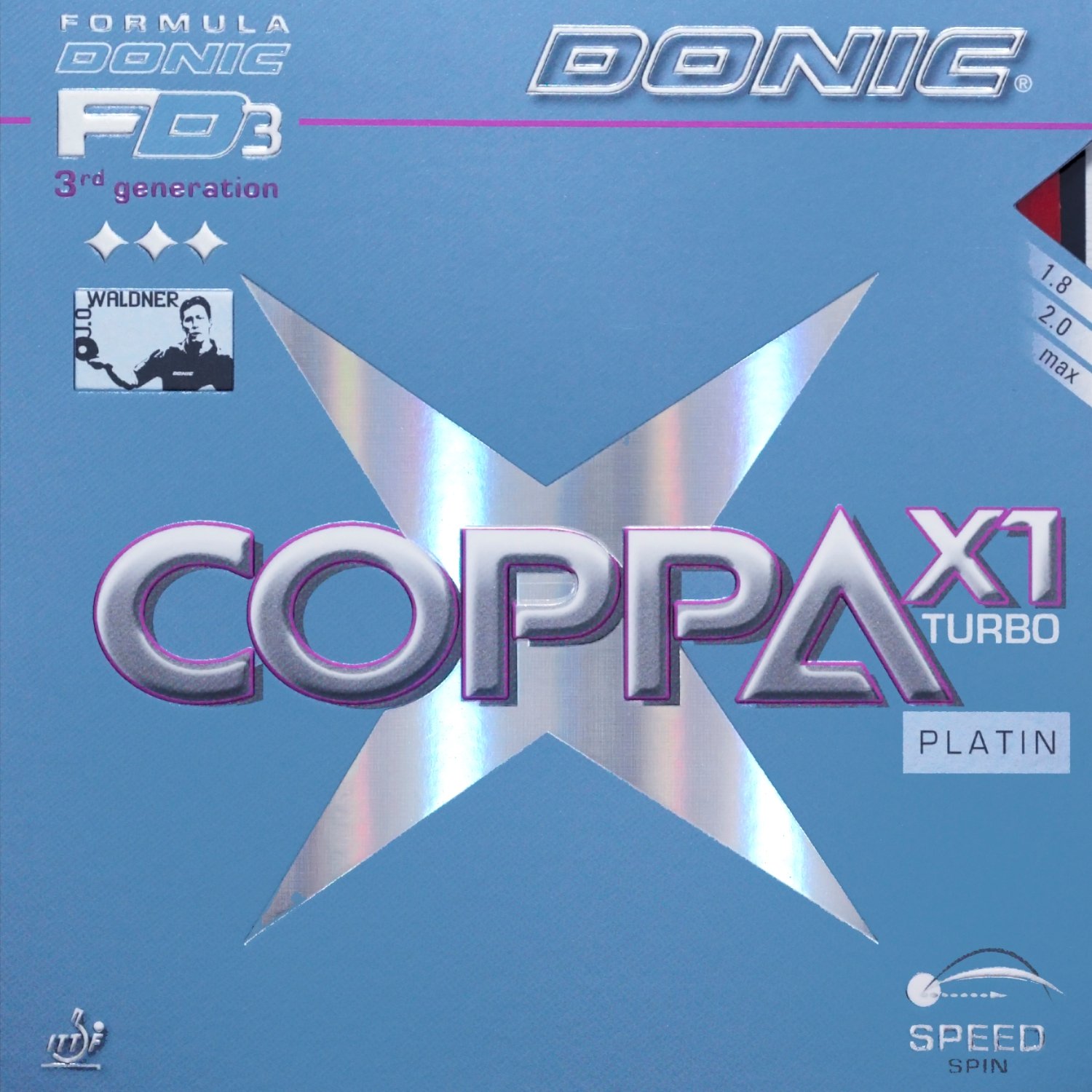 Donic coppa x1 turbo platine max rouge