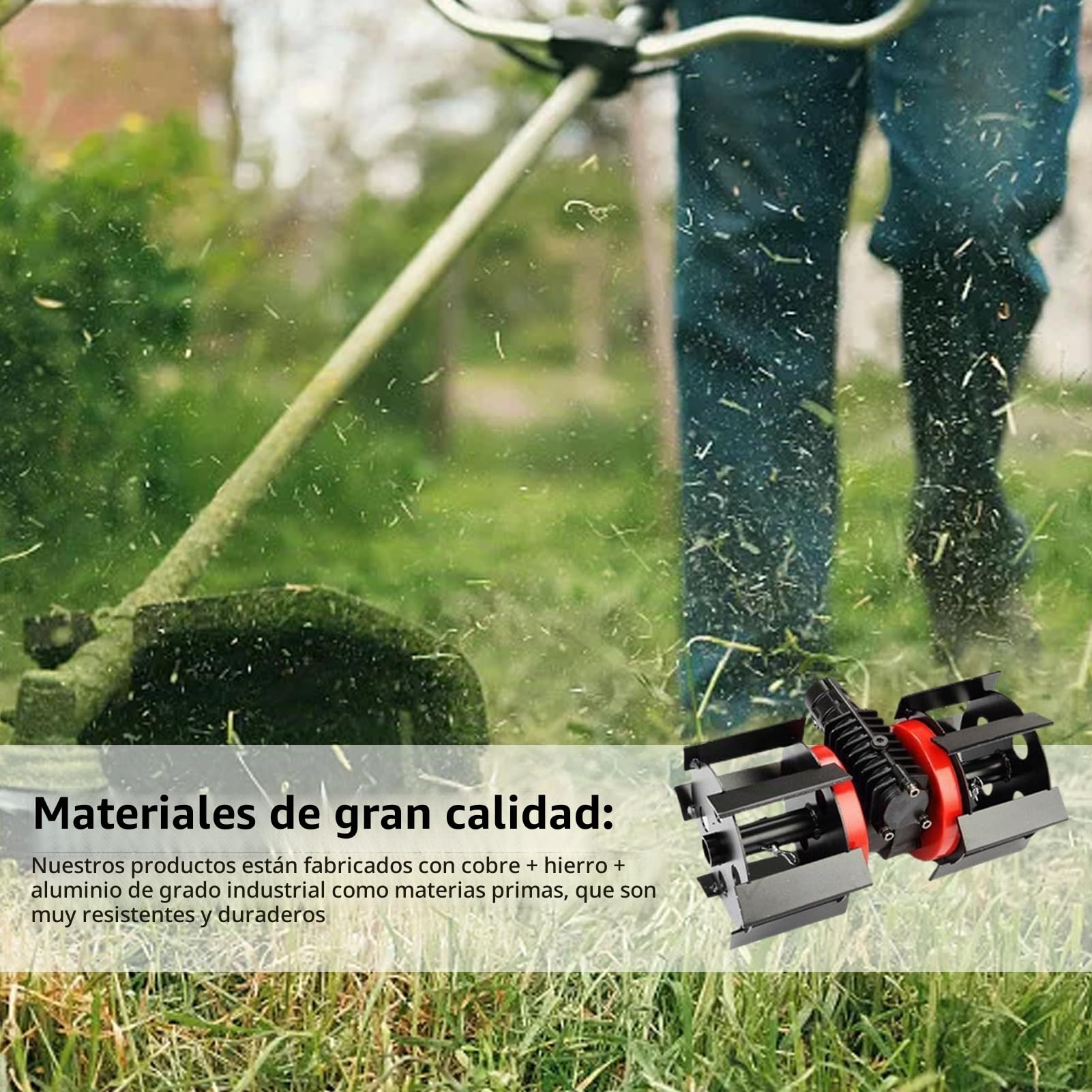 Rueda para cortacésped | Cabezal de rueda para cortacésped de labranza profunda, herramienta agrícola eficiente para cultivos, viveros, invernaderos de verduras y jardines