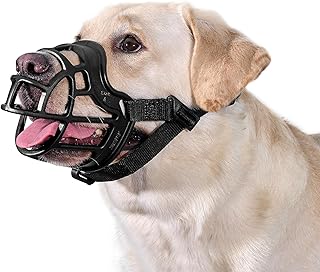 OneTigris Muzzle, Soft Muzzle for Dogs, Durable Rubber, Adjustable Webbing, Suitable for Muzzles of Medium and Large Dogs, Prevents Barking, Biting and Chewing (XL) product image