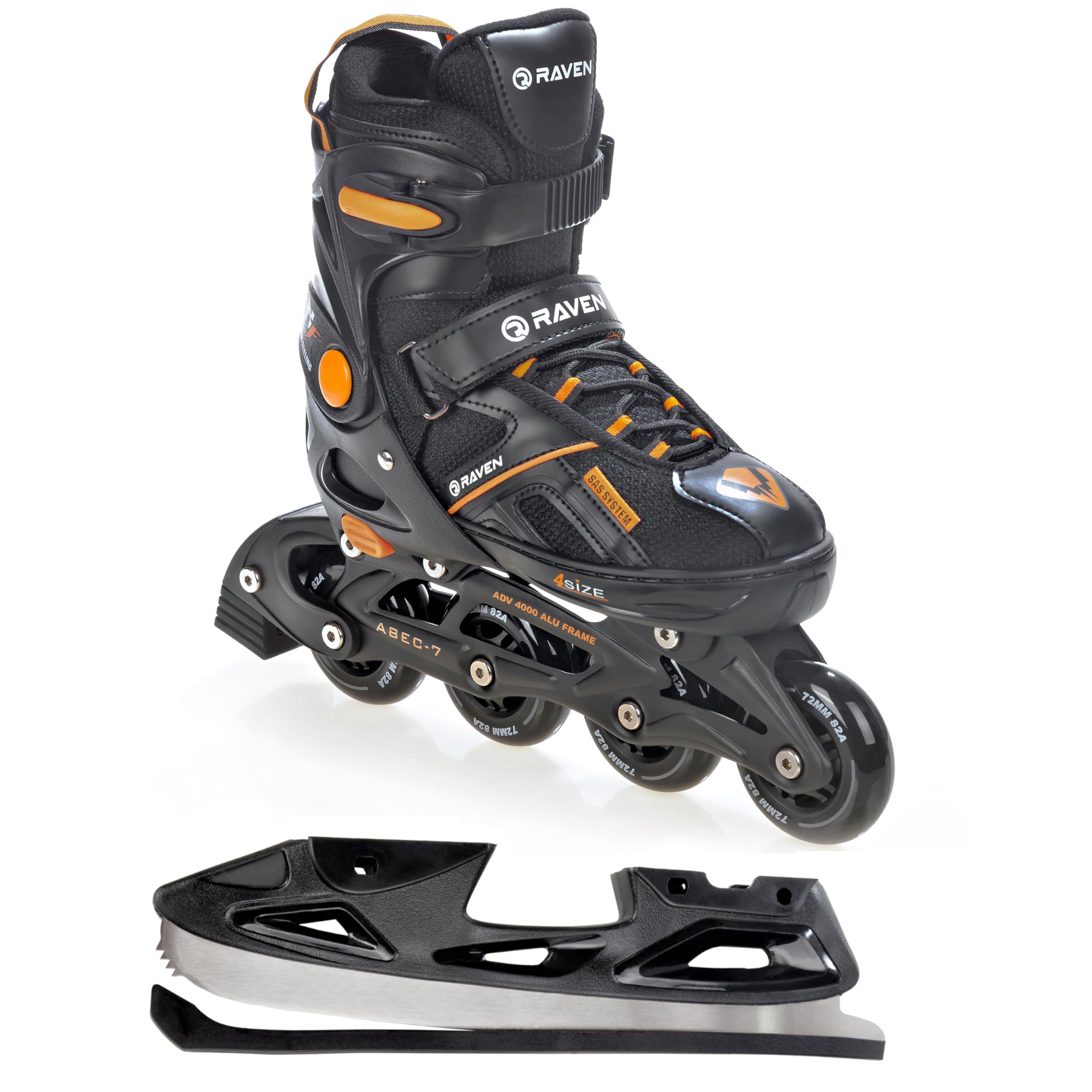Raven – Patines para niñas, niños, Adultos y niños – Patines con Ruedas – Opción 2 en 1 con Patines de Hielo – Ajustables – Pulse — view 35