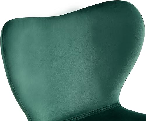 Miniatura 5 de LYPOCS Nordic Style Bar Stools Set of 2Velvet Barstool with Comfy Back High Stool Counter Height Bar StoolMid-Century Modern bar Stools for Kitchen