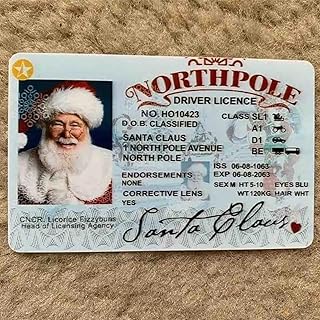 Santa's Lost Driving Licences,Christmas Eve Key Box Gift Xmas Tree Ornament for New Year Postcard Gift Christmas DécorKids Believe in Santa (Color #A, 1 Pack)