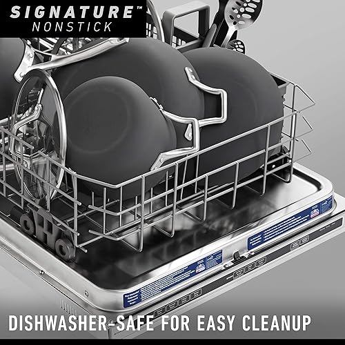 Miniatura 6 de Calphalon Horno holandés antiadherente anodizado duro, 5 cuartos de galón, apto para horno, sin PFOA, negro