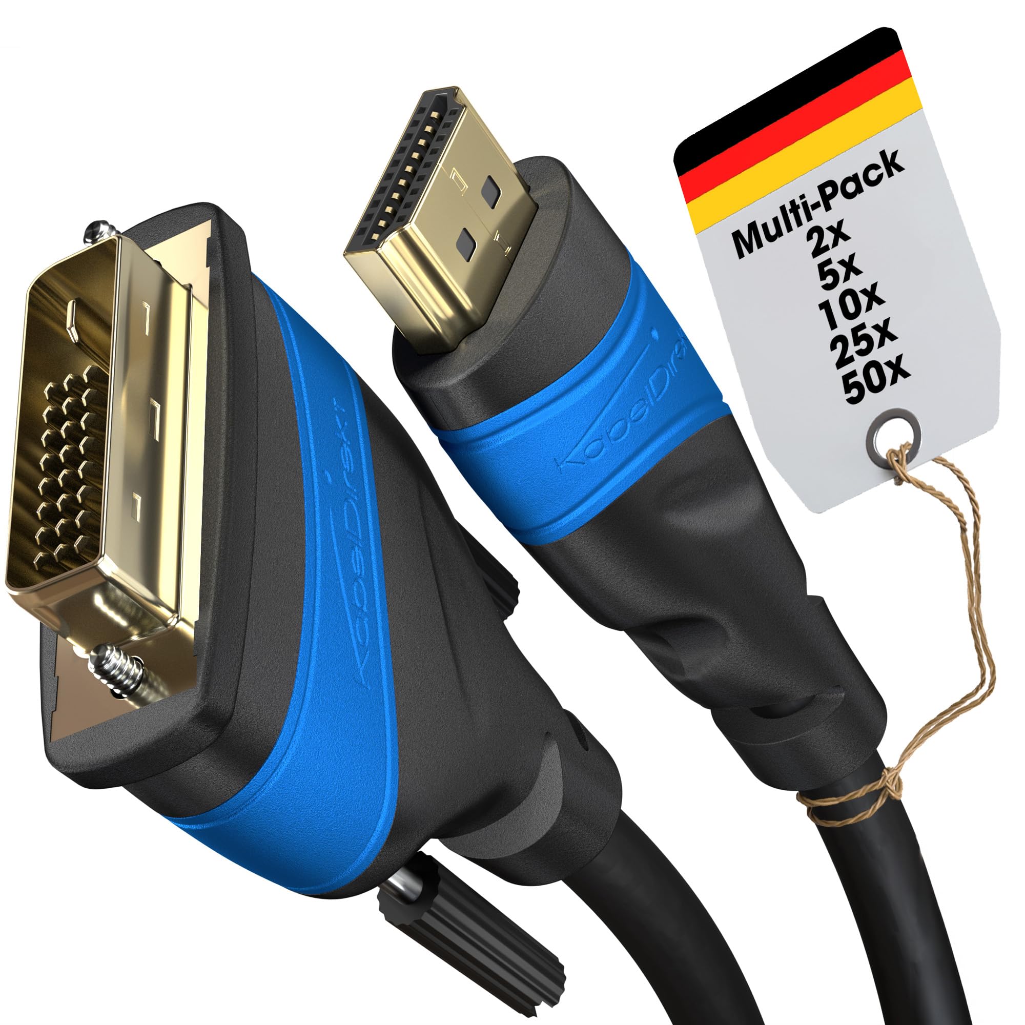 KabelDirekt – 4K HDMI Verlängerung – in Deutschland entwickelt – 2x 3m – für jedes HDMI-Setup (4K@60Hz Ultra HD – High Speed HDMI mit Ethernet, Verlängerungskabel für Blu-ray/PS5/Xbox Series/Switch)