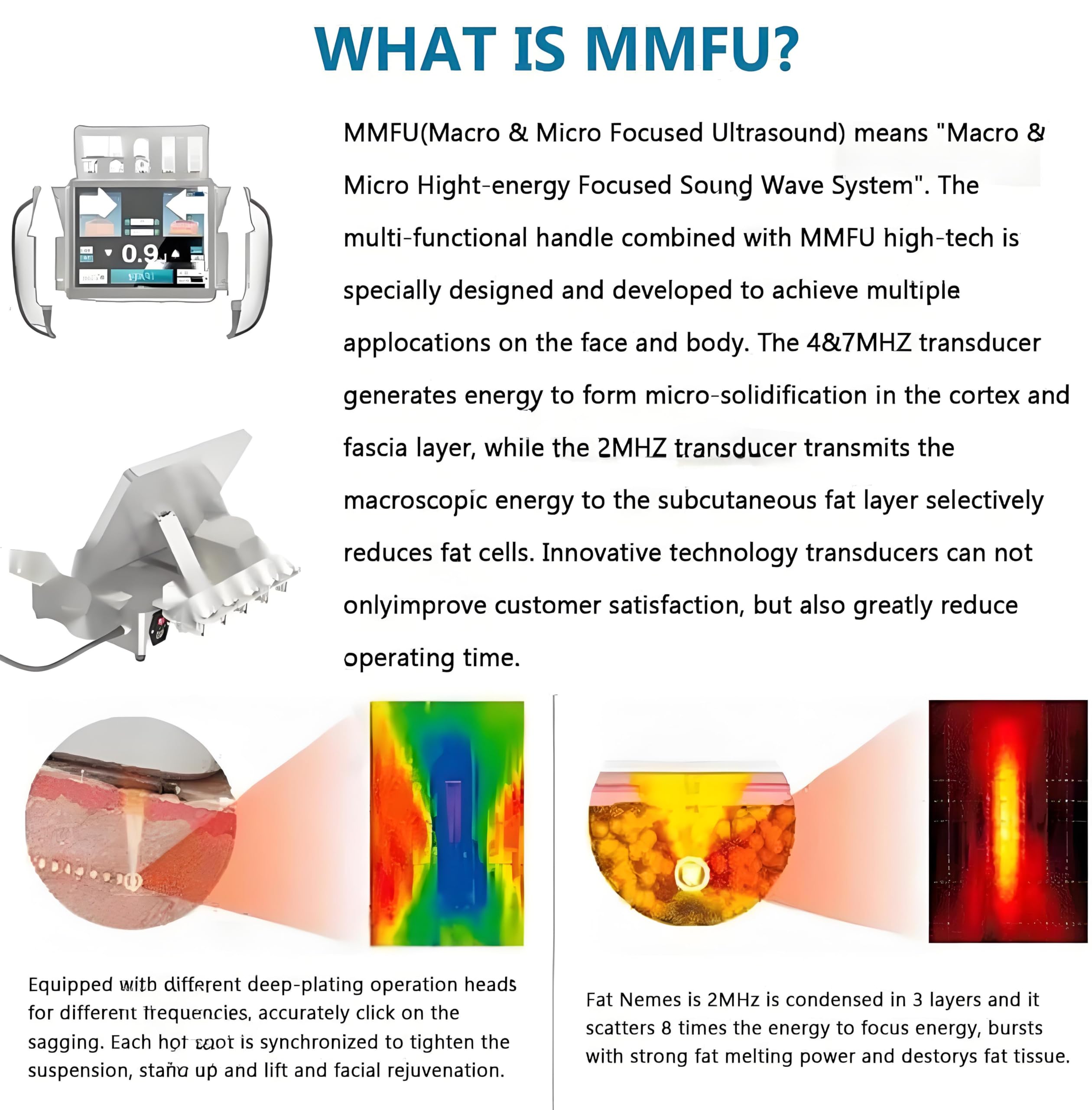 Macchinario Estetico Multifunzione HIFU Schermo HD,Rimozione Rughe,Lifting Facciale,Macchina Dimagrante,Trattamenti Viso/Corpo in 30 Minuti,Risultati Visibili Subito,Senza Chirurgia