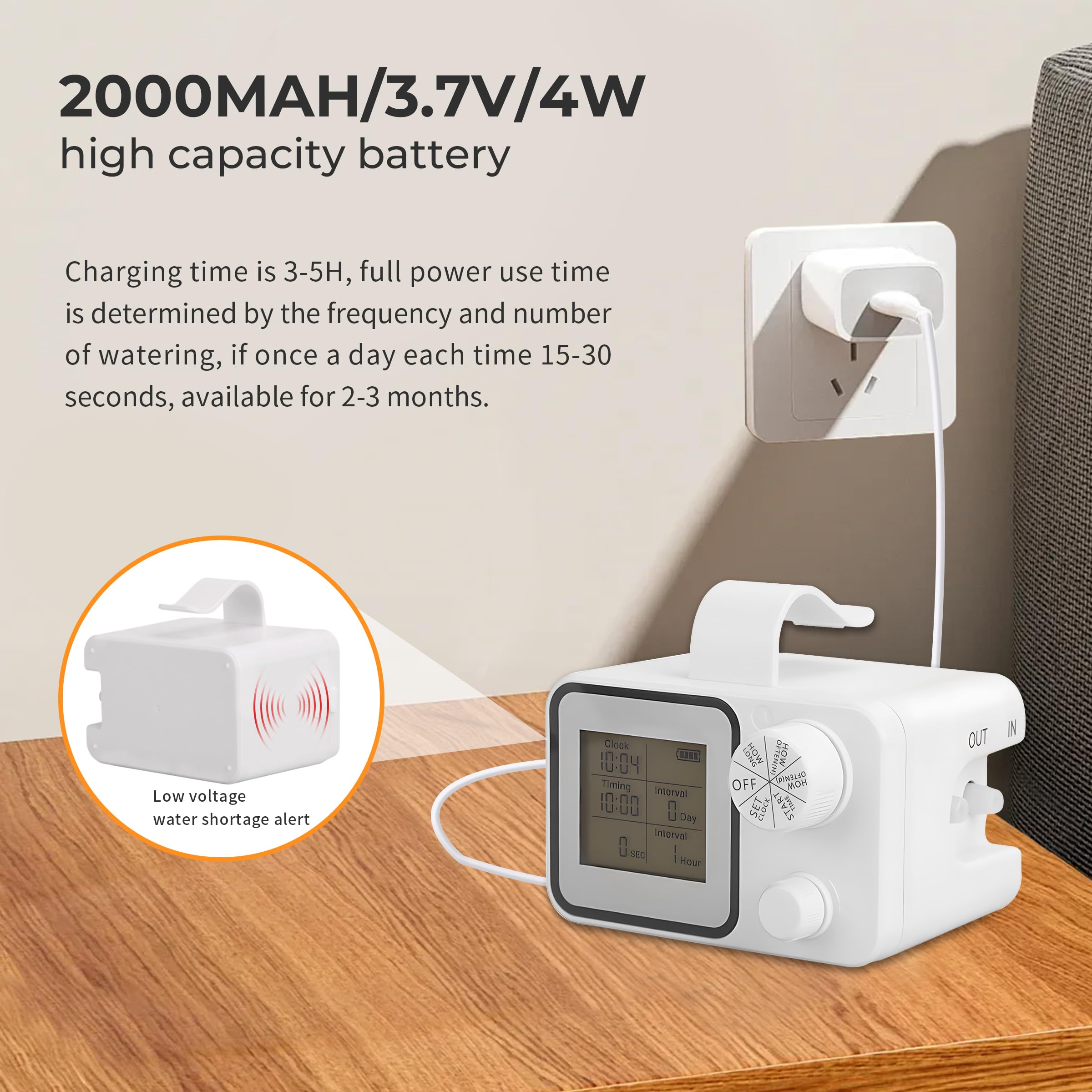 Riego Automatico Macetas para 15 Plantas, Sistema de Riego por Goteo, Kit Riego por Goteo para Macetas, Maceta Inteligente Set, Temporizador de Agua