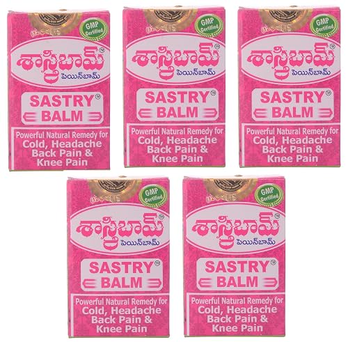 Sastry balm Ayurvedic Painbalm (Pack of 5)- 12 gms each