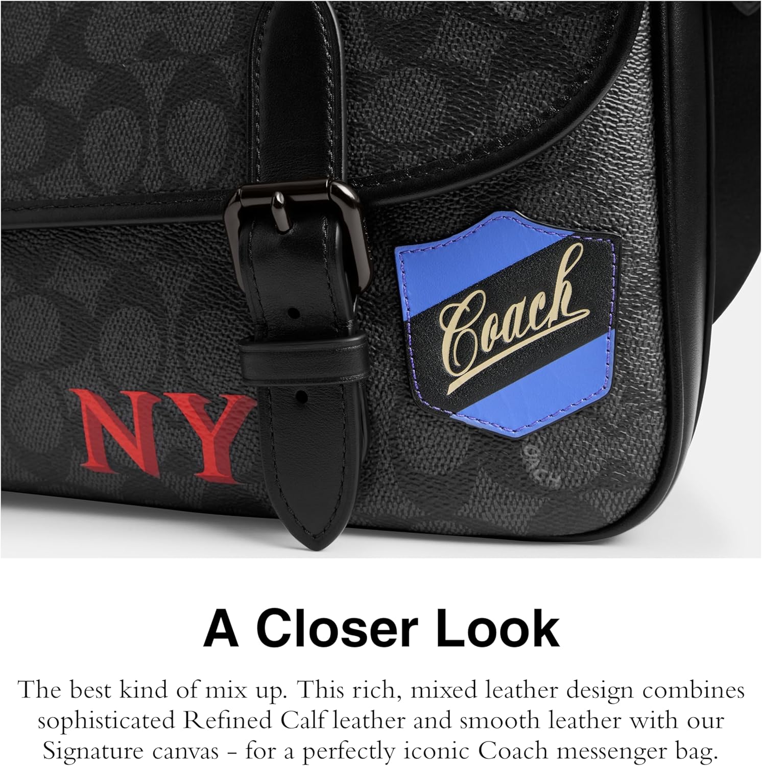 Coach Hitch Messenger Bag with Patches