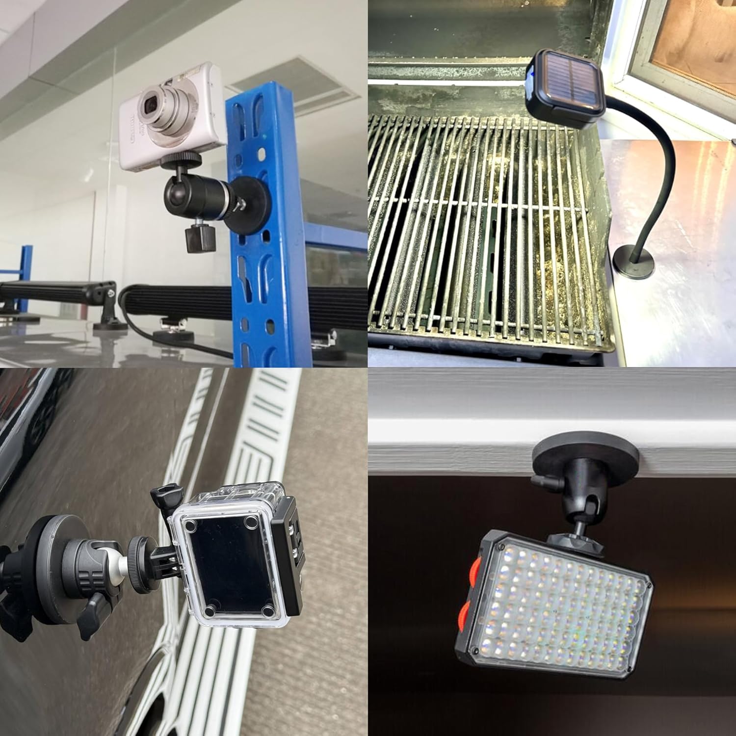 MUTUACTOR Neodymium Rubber Coated Magnets,1/4"-20 4PCS Heavy Duty Rubber Magnets Male Threaded,60lbs Anti-Scratch Rare Earth Magnet with Stud for Camera,Camera Plateform,Mobile Camera and Tripod