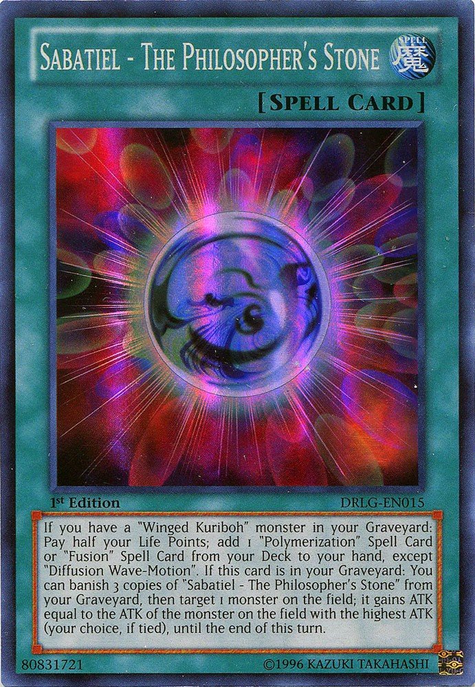 YU-GI-OH! - Sabatiel - The Philosopher's Stone (DRLG-EN015) - Dragons of Legend - 1st Edition - Super Rare