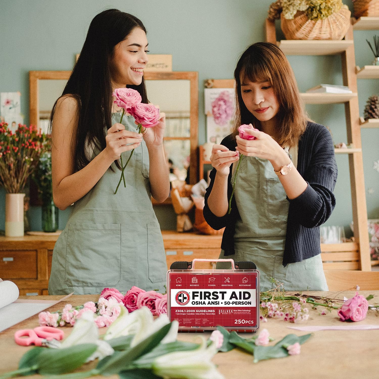 Be Smart Get Prepared First Aid Kit, 250 Piece. Exceeds OSHA ANSI Standards for Office, Home, Car, School, Emergency, Survival, Camping, Hunting, & Sports. FSA HSA : Sports & Outdoors