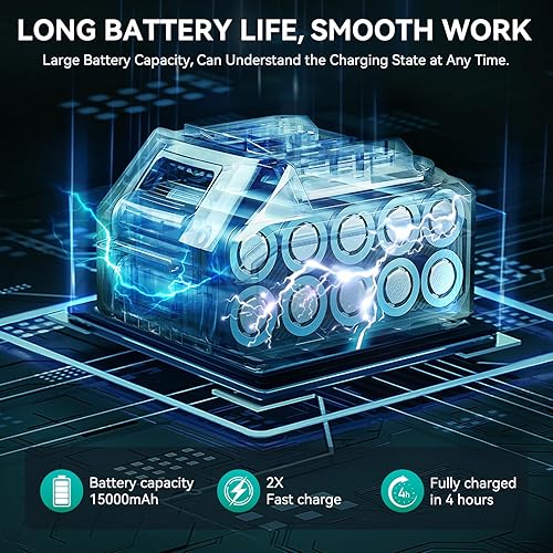 Miniatura 3 de Lavadora a presión inalámbrica de 800 PSI, boquilla 6 en 1, pistola de lavado de coche de 1.5 GPM con manguera de 16.4 pies, lavadora a presión