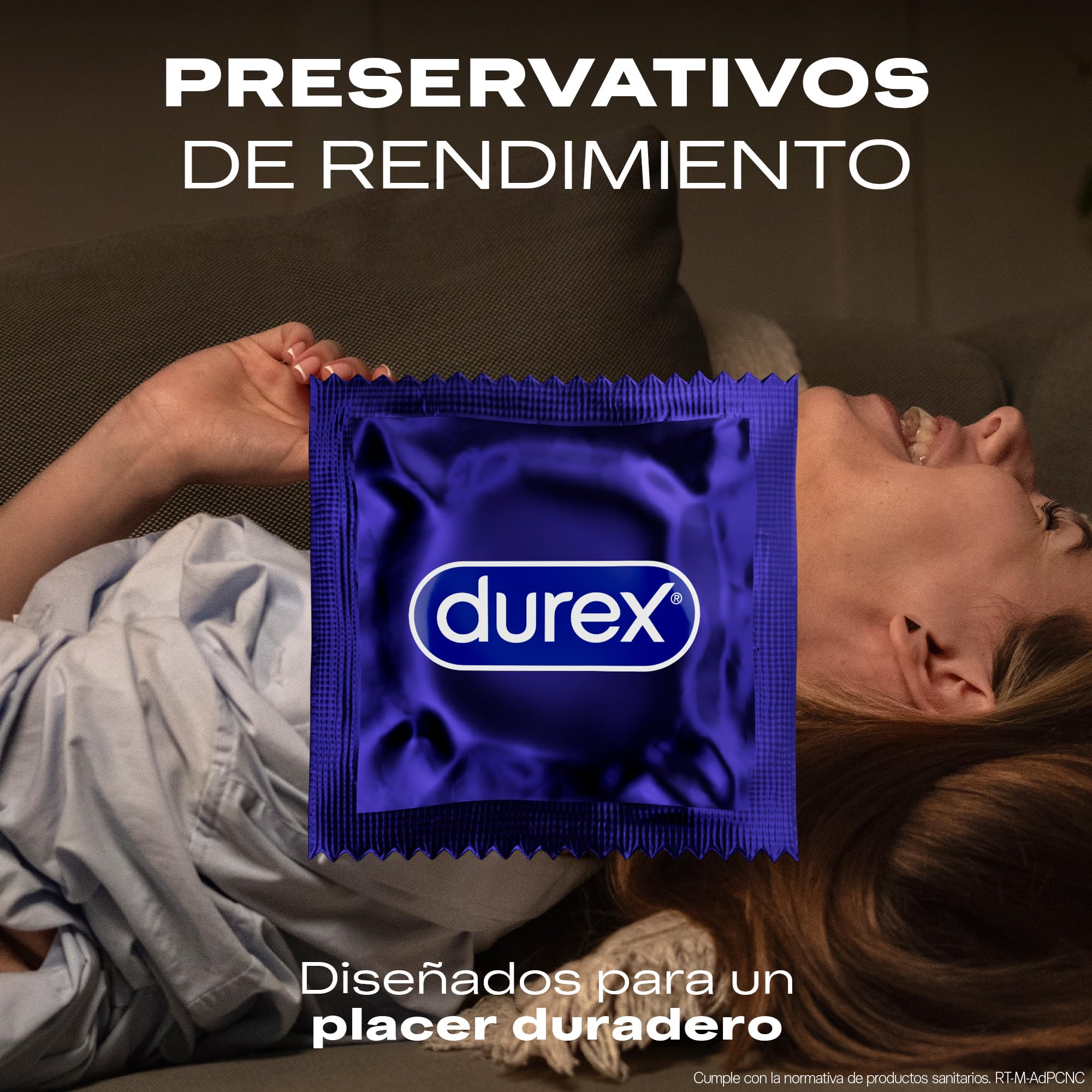 Durex Pack Preservativos Placer Prolongado, con Lubricante Performa de Silicona, Forma Easy-On, 96 condones