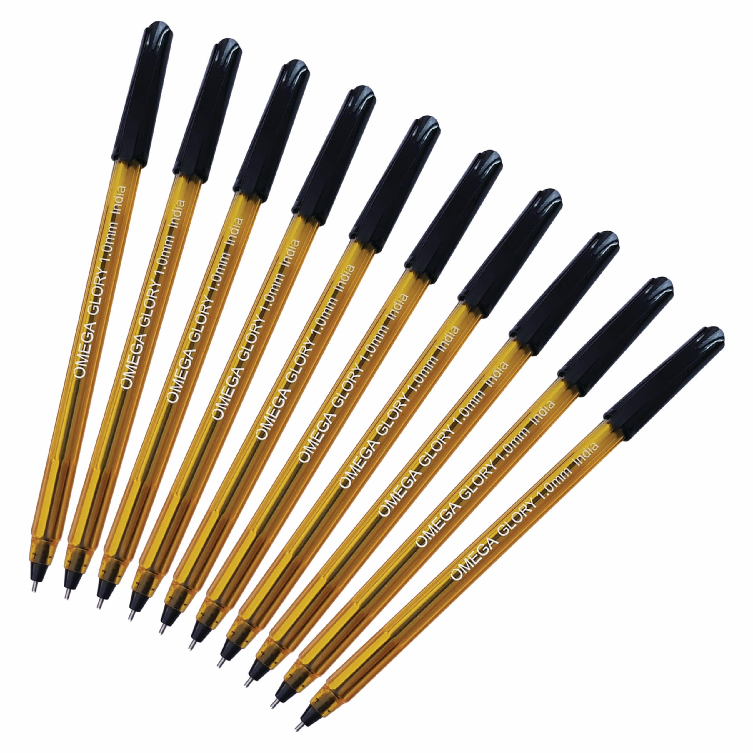 OMEGA Glory Ballpoint Pens, BLACK, Medium Point (1.0 mm), Pack of 50, Multipack, Smooth Ball Pens - Image 2