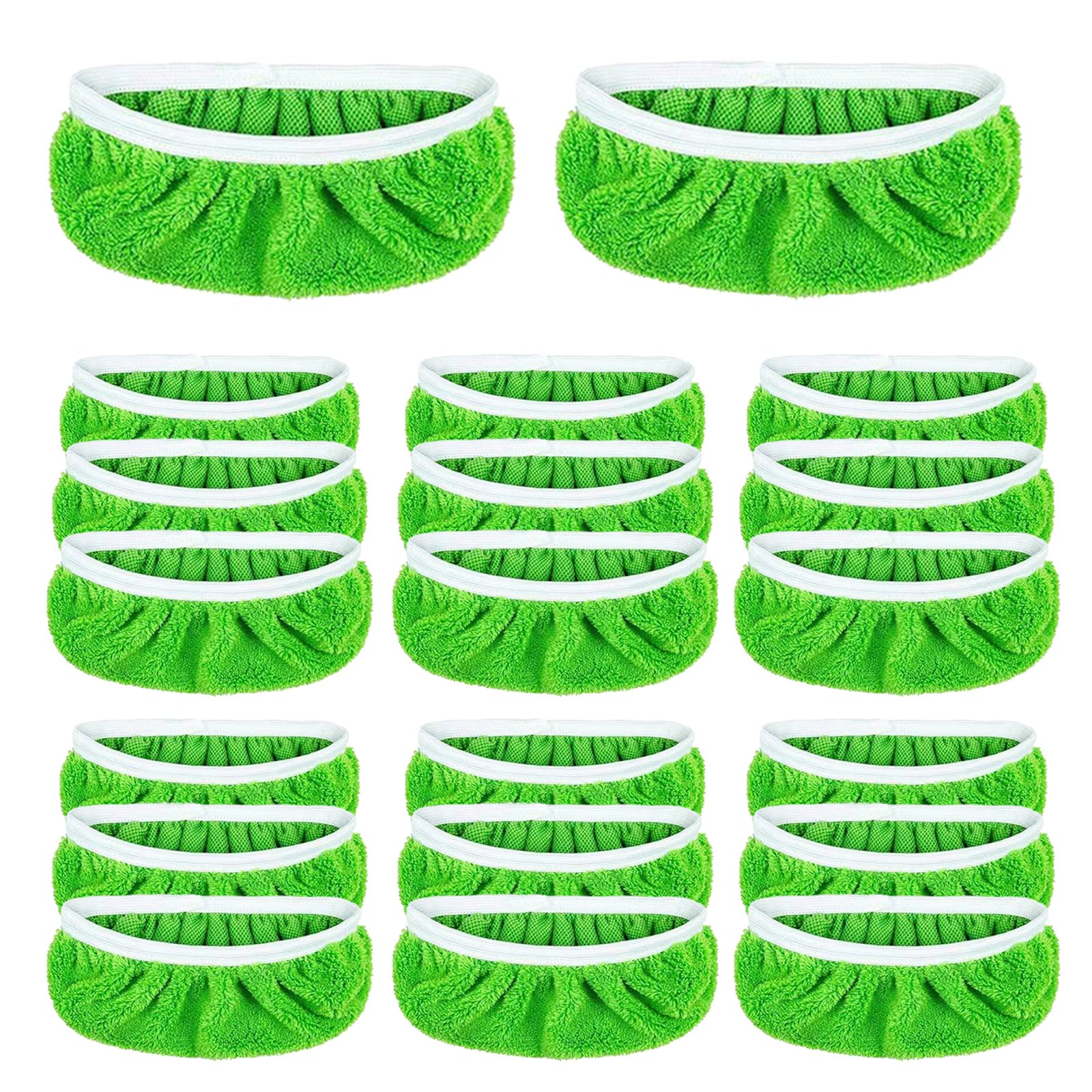 20 Piezas Mopa Repuesto Kit Mopa Forro Polar Coral Repuesto Kit 25.4x11.5cm Reutilizables Repuestos Mopas Lavables y Reutilizables para Limpiar Suelos Duros de Madera-Verde