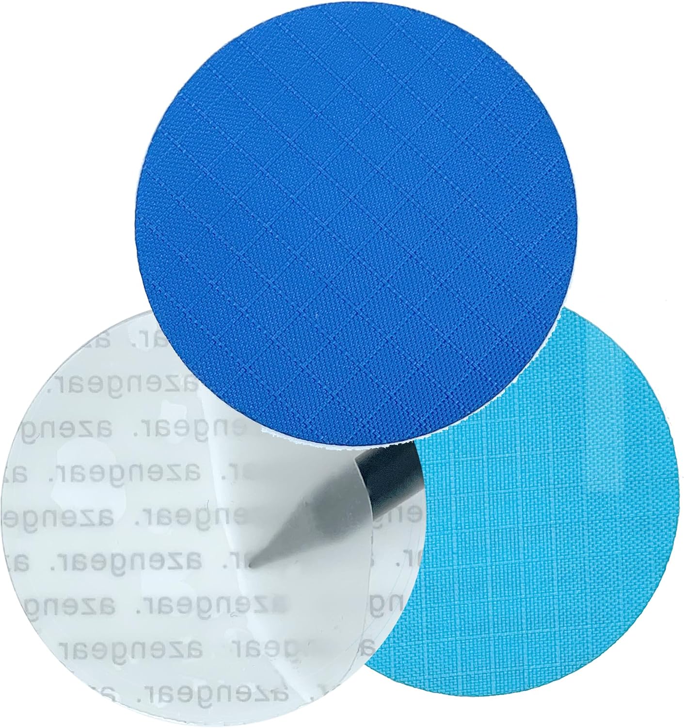 aZengear Down Jacket Repair Patches Kit, Blue Turquoise & Transparent, 33 Pre-Cut Waterproof Self-Adhesive Patches for Puffer Coats Tents & Outdoor Gear