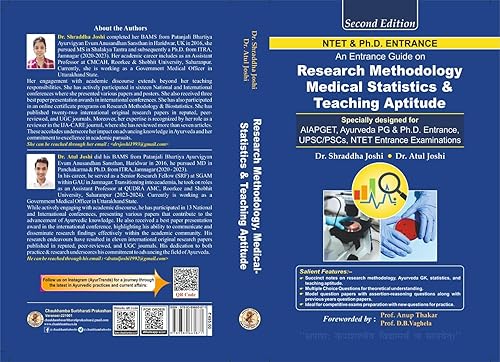 An Entrance Guide on Research Methodology, Medical Statistics &amp; Teaching Aptitude (Specially designed for Ayurveda and other PhD Entrance, NTET, Lectureship &amp; also useful for UPSC/PCS/M.O and AIAPGET entrance examninations) 2nd Edition 2024