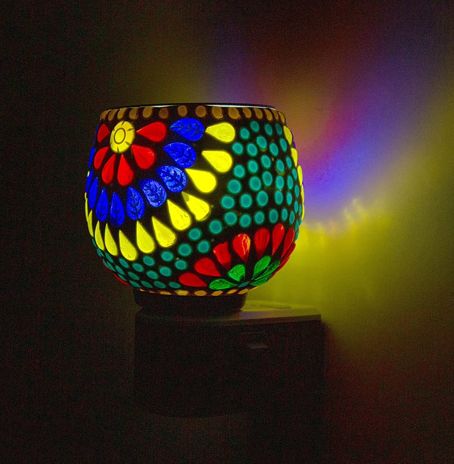 Mahganya Electric Kapoordani with Night Lamp Incense Burner, Aroma Burner, Aroma Kapoor Dani, Electric Kapoor Burner, Electric Dhoop Dani (Style 2) Kapoordani0034