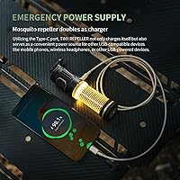 Vista 5 de FLEXTAIL Repelente de mosquitos pequeño recargable con calefacción de 329 °F con zona de protección de 30 pies, ultra mini con luz de campamento