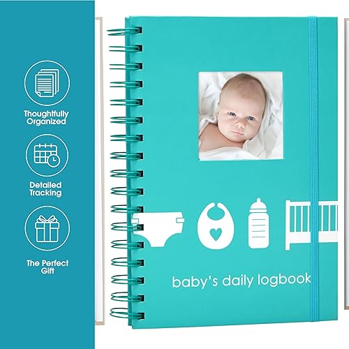 Miniatura 4 de Pearhead Libro diario de registro del bebé, 50 páginas fáciles de llenar para rastrear y monitorear el horario de tu bebé recién nacido, rastreador