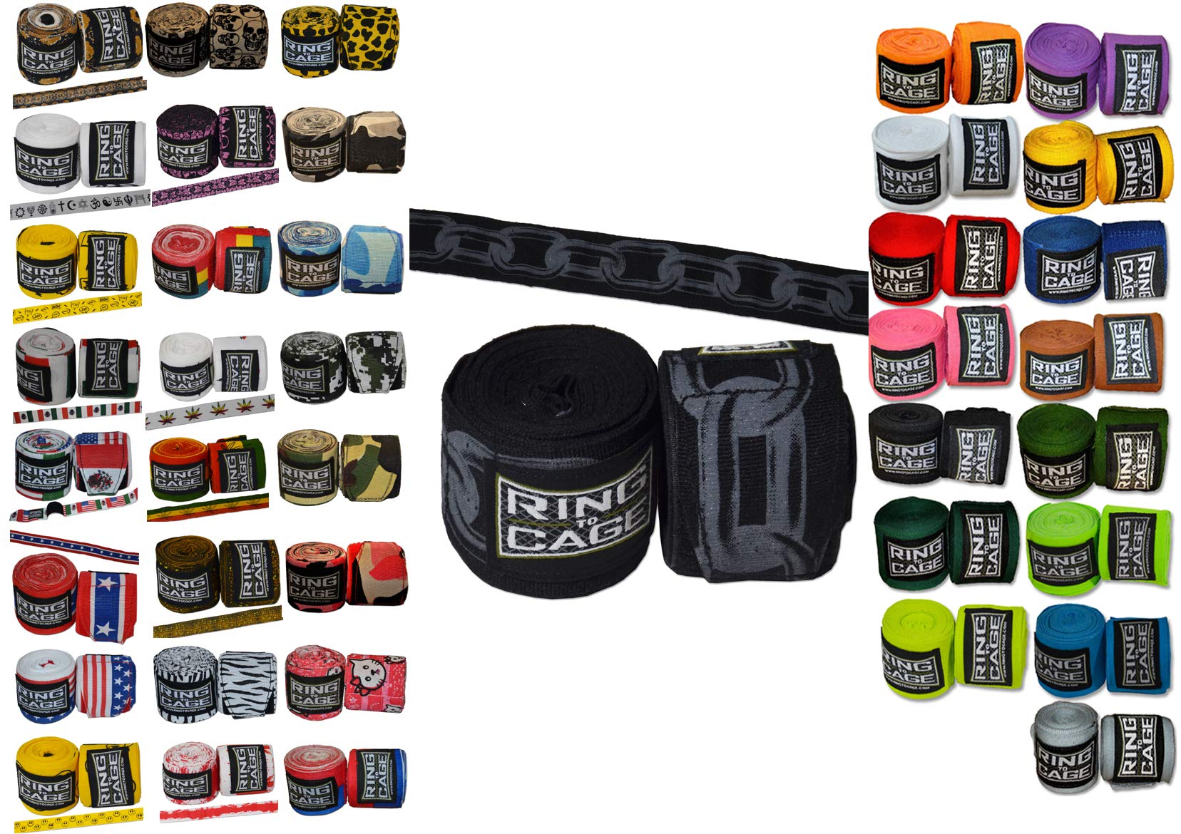 Mexican Stretch Boxing MMA Handwraps 4 Sizes and 46 Colors