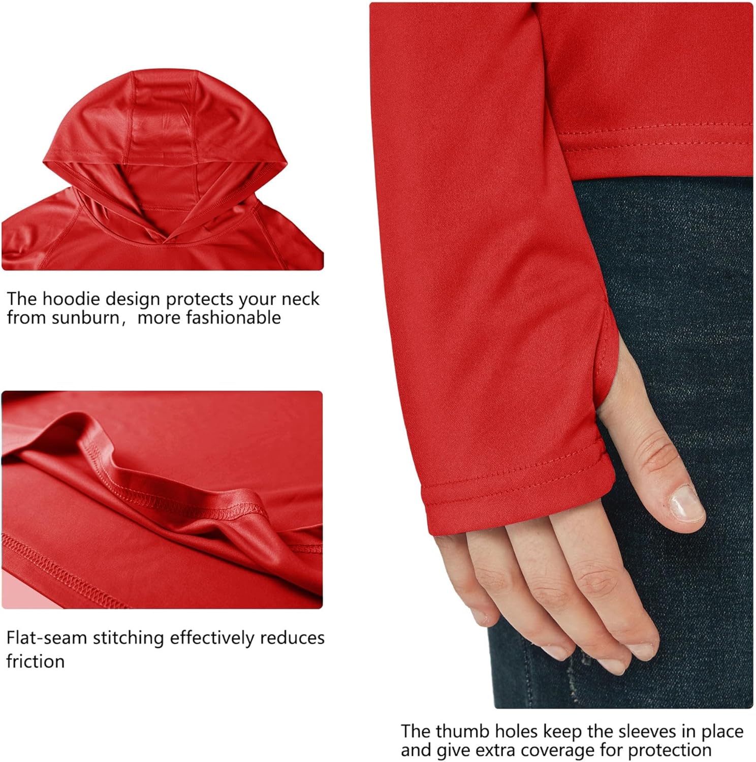 Willit Women's UPF 50+ Sun Protection Hoodie SPF Shirt Long Sleeve Hiking Fishing Outdoor Shirt Lightweight Hoodie - Image 4