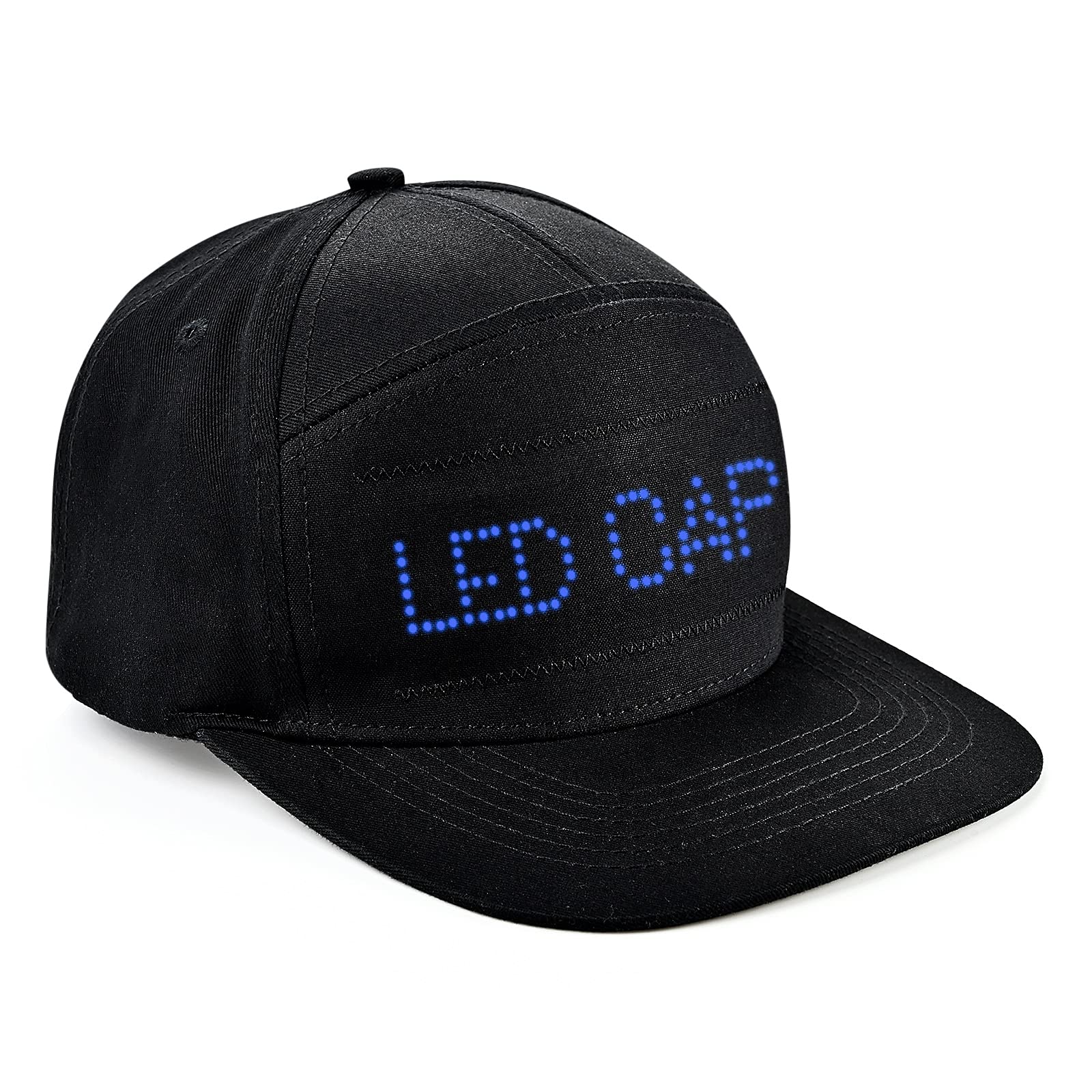 alavisxf xx LED Cap, Detachable LED Display Screen Smart Hat Adjustable Cool LED Baseball Cap for Party Christmas Halloween