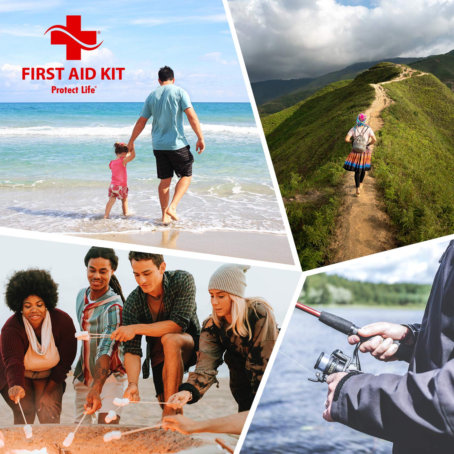 First Aid Kit 100 Piece Small First Aid Kit for Camping, Hiking