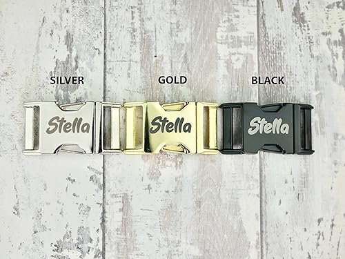 Miniatura 8 de Candy cane, Christmas Dog Collar wmetal buckle or plastic, HAND MADE, Custom Engraved Personalized Collar, 1 inch wide, designer collars