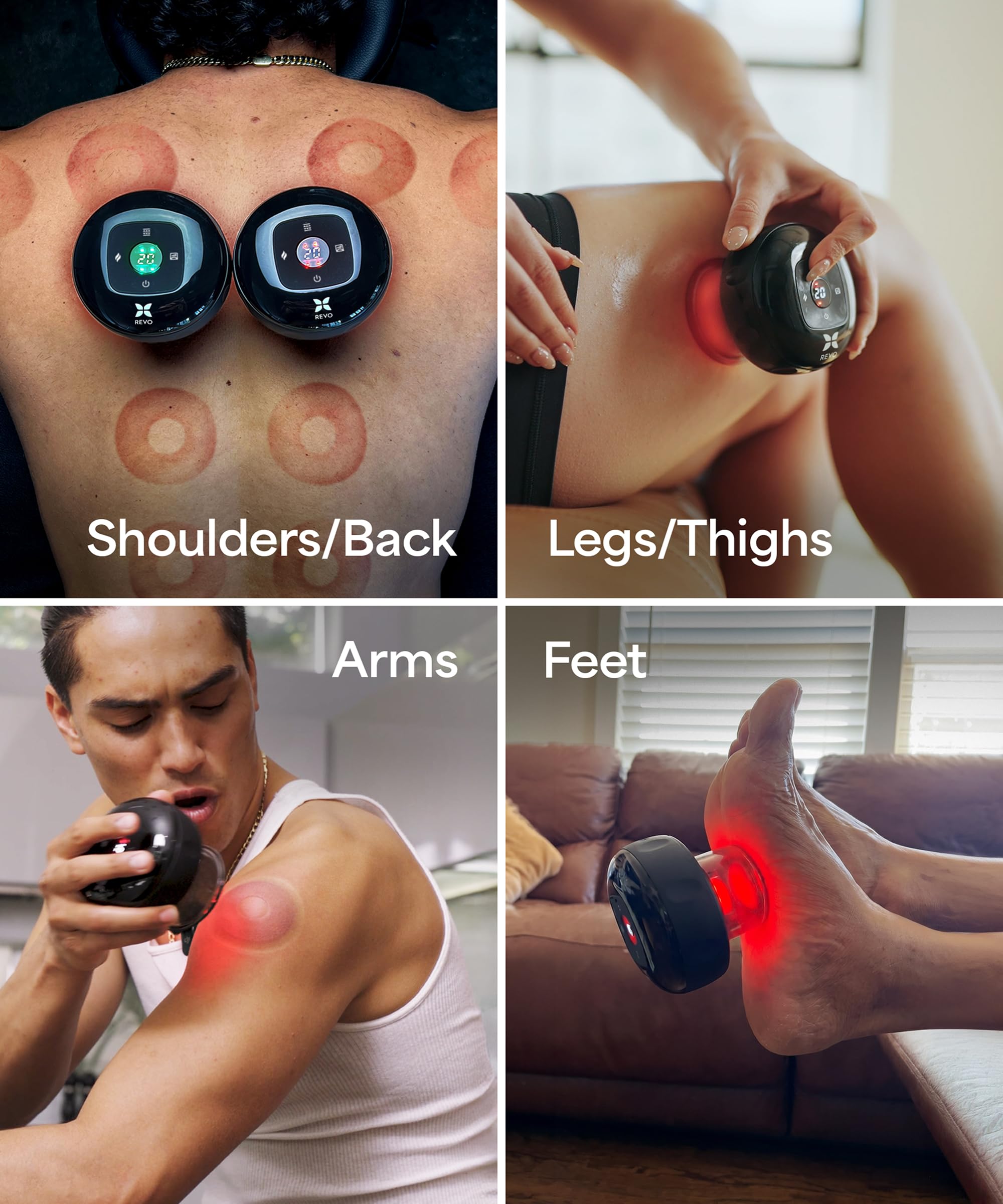 REVO Smart Cupping Massager - Red Light Therapy Pain Relief -6 REVO Smart Cupping Massager - Red Light Therapy Pain Relief -6