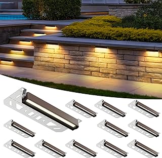 Retaining Wall Lights, 7 Inch LED Hardscape Lighting Waterproof, 12V Low...