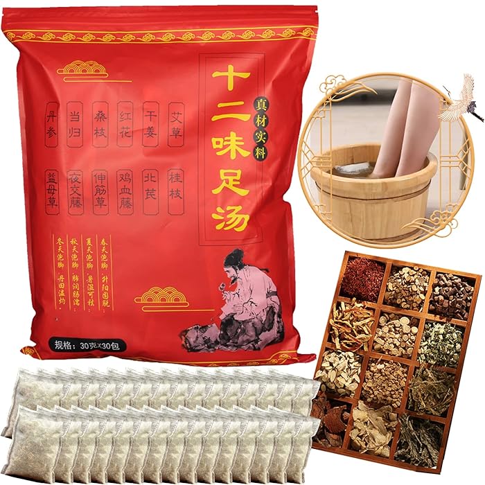 Buy 30 Bags Herb Foot Spa Soak, Chinese Herbal Foot Bath Packets For