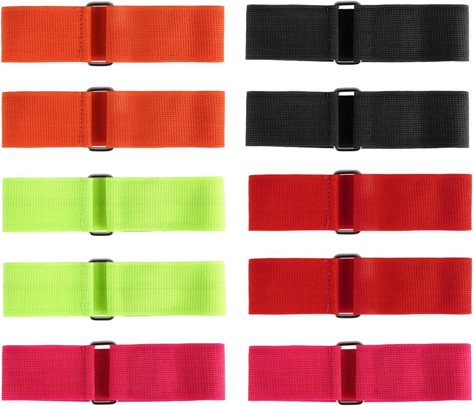 Hooqict 10Pcs 3 Legged Race Bands for Outdoor Party Group Games - Kid Adult Three Legged Race Birthday Party Carnival Field Day Relay - Gym Class Team Building Supplies Family Fun Activity
