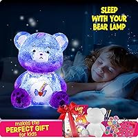 Vista 6 de Kit de lámpara para pintar tu propio oso, suministros de arte, kit de pintura de oso para niños de 6 a 12 años, artes y manualidades para niños de 8