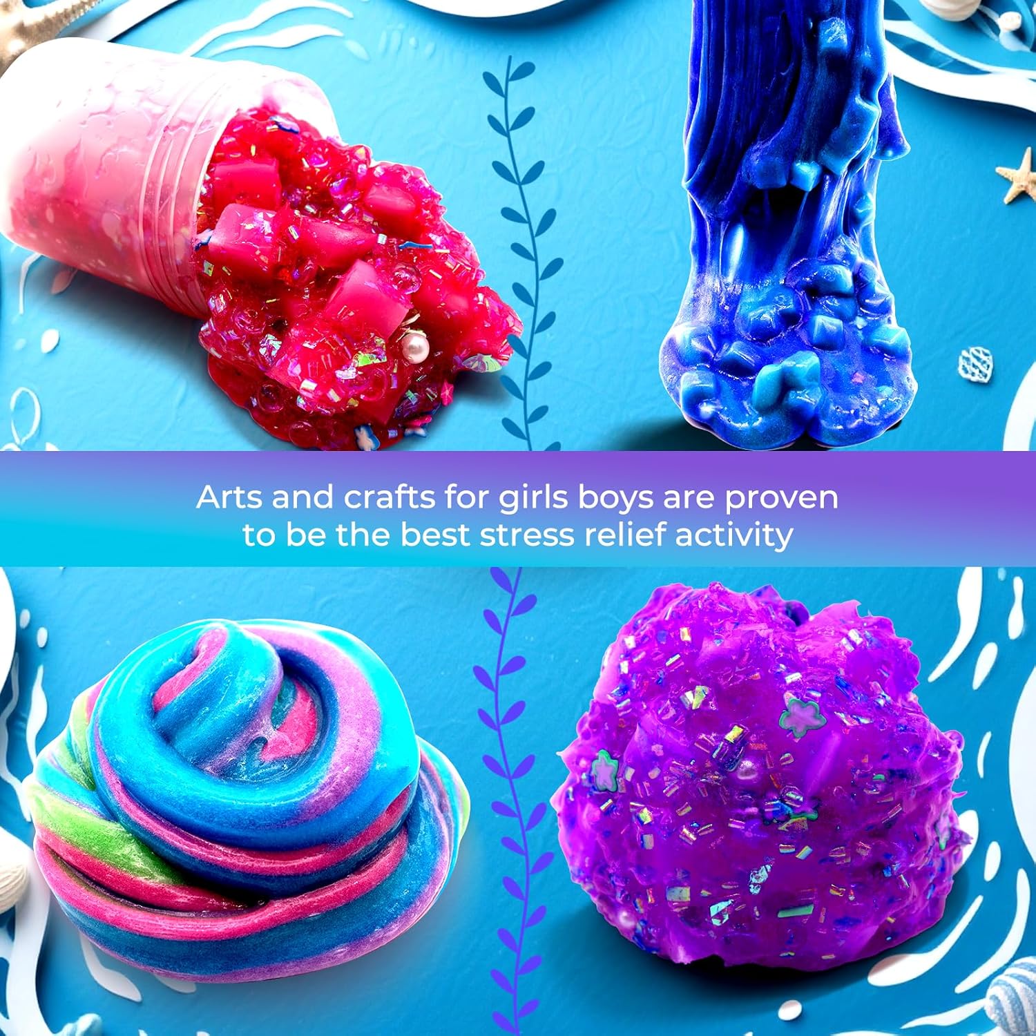 Zonfrto Mermaid Slime Kit Girls Mini