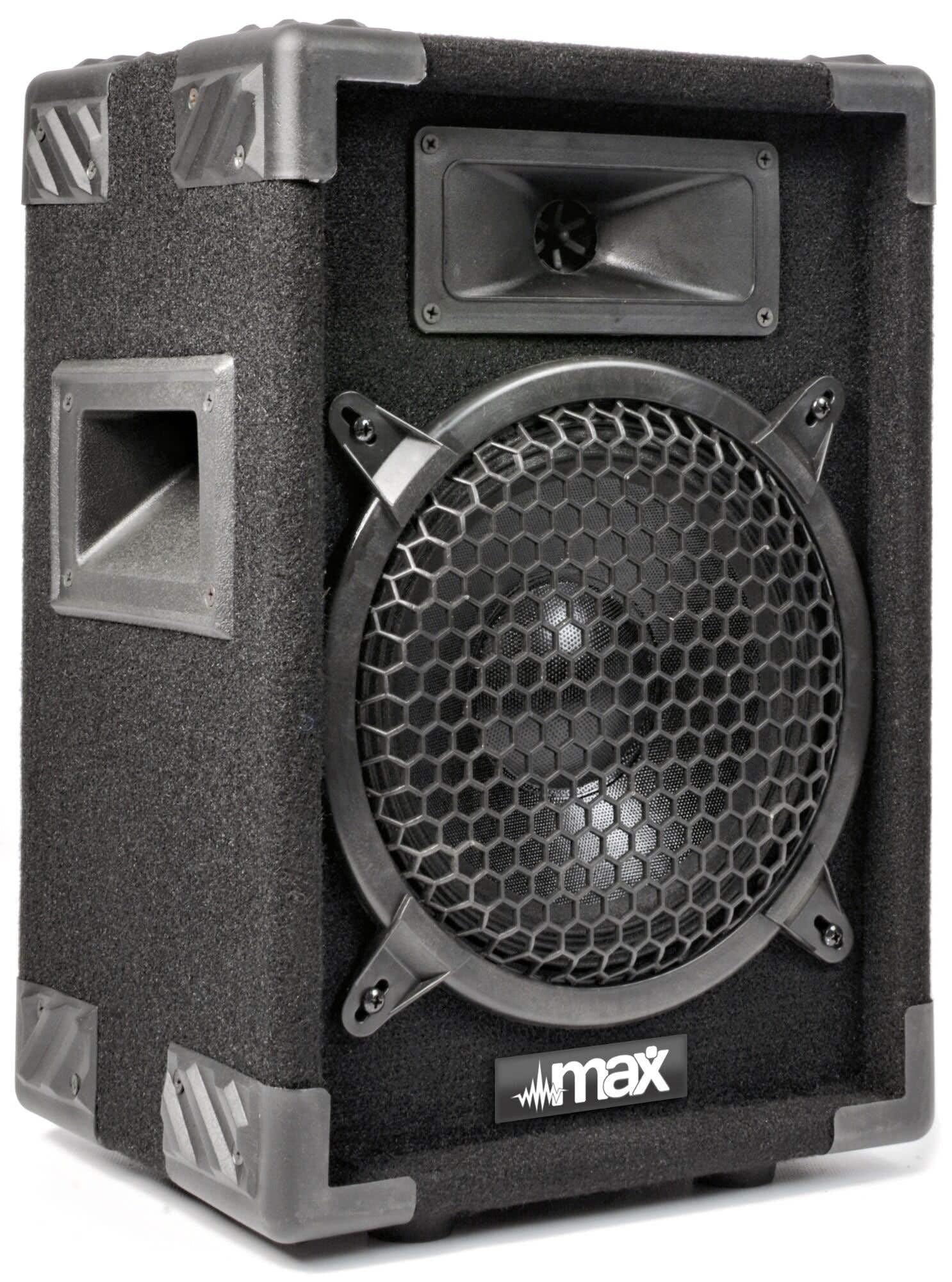 MAX Pack Sono Music/Power Dynamics/Vonyx - 2 Enceintes 8″ + Mixer 4 Canaux + Câbles | Système PA Complet pour Chanteurs, Groupes et Animations